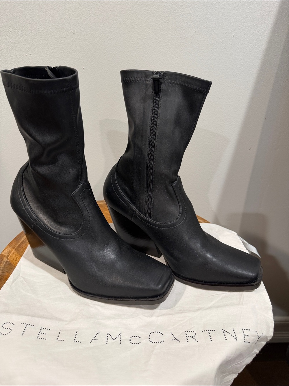 Stella McCartney cowboy Black Boots